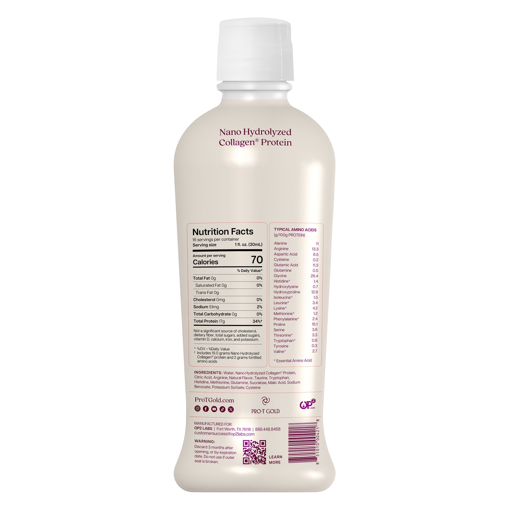 ProT Gold Nano Hydrolyzed Sugar Free Collagen Protein - Image 3