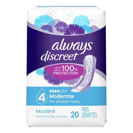 Always Discreet Bladder Control Pad, Regular Length - Package of 20 - Image 1