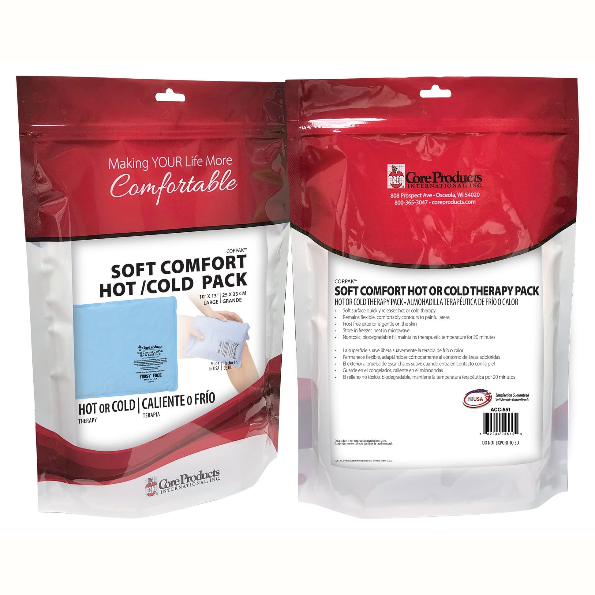 Core CorPak Soft Comfort Hot & Cold Therapy Pack, Large, 10 x 13 Inch - Image 1
