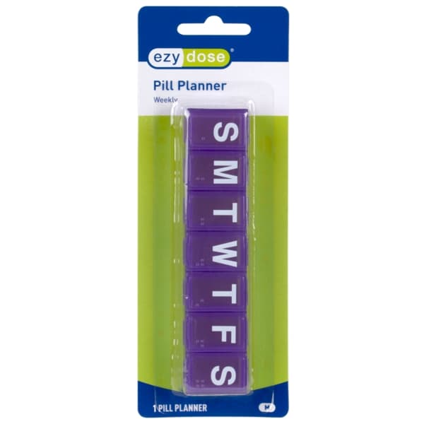 Ezy Dose Weekly Classic Pill Planner, Medium - Package of 6 - Image 1