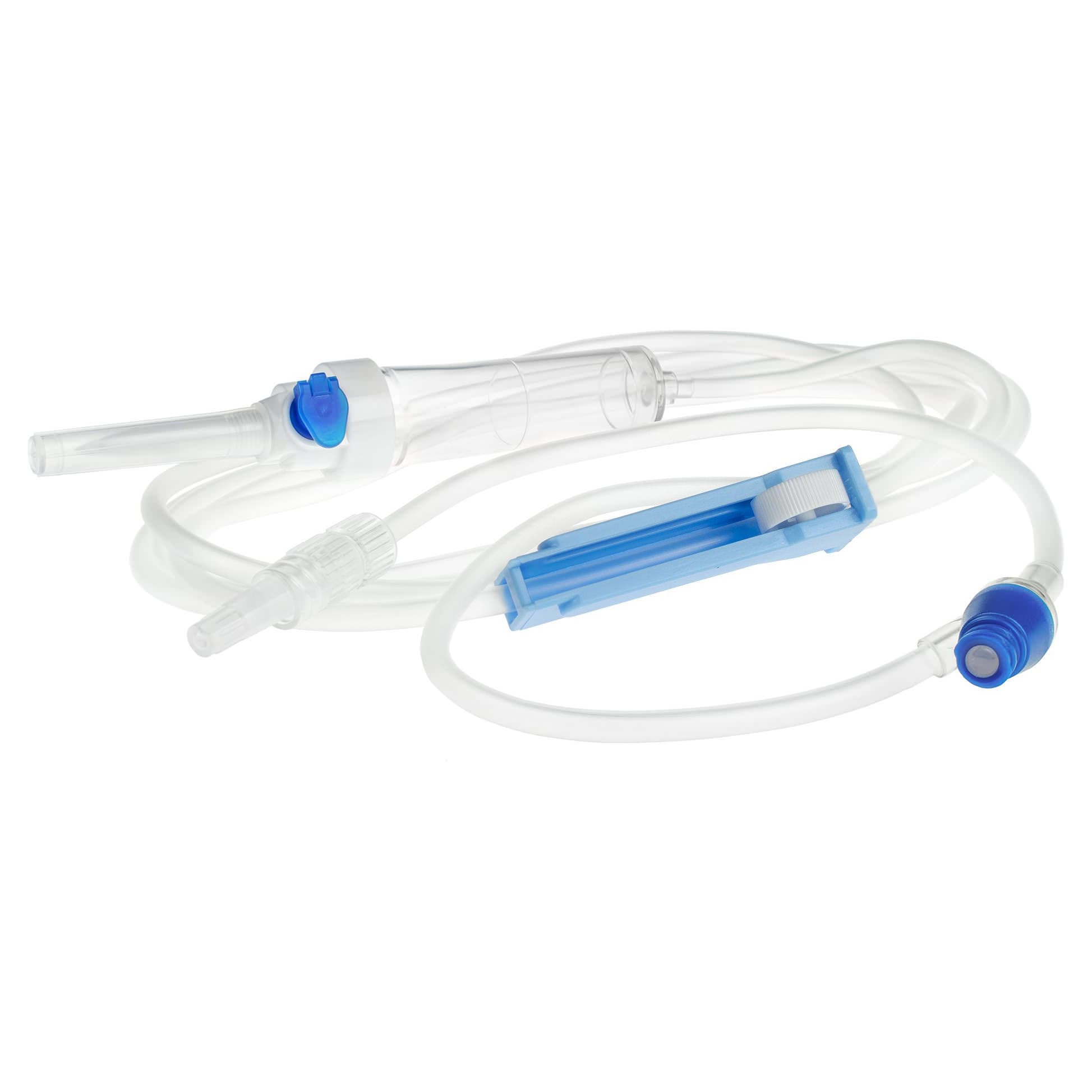 McKesson Gravity Primary IV Administration Set, Needle-Free Connectors, 97 Inch, 26.3 mL - Box of 50 - Image 1