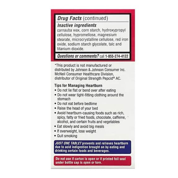 Leader Famotidine Acid Reducer Tablets, 10 mg, 30 Count - Each - Image 3
