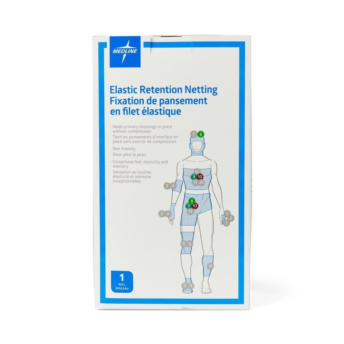 Medline Cuard Stretch Tubular Retainer Elastic Net Dressing, 31 Inch x 25 Yard - Image 1