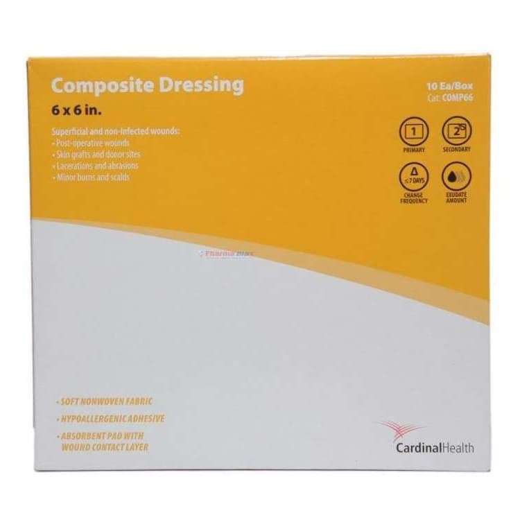 Cardinal Health Composite Dressing, 6 x 6 Inch - Box of 10 - Image 1