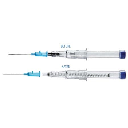 Retractable VanishPoint Peripheral IV Catheter,24 Gauge, 0.75 Inch - Box of 50 - Image 1
