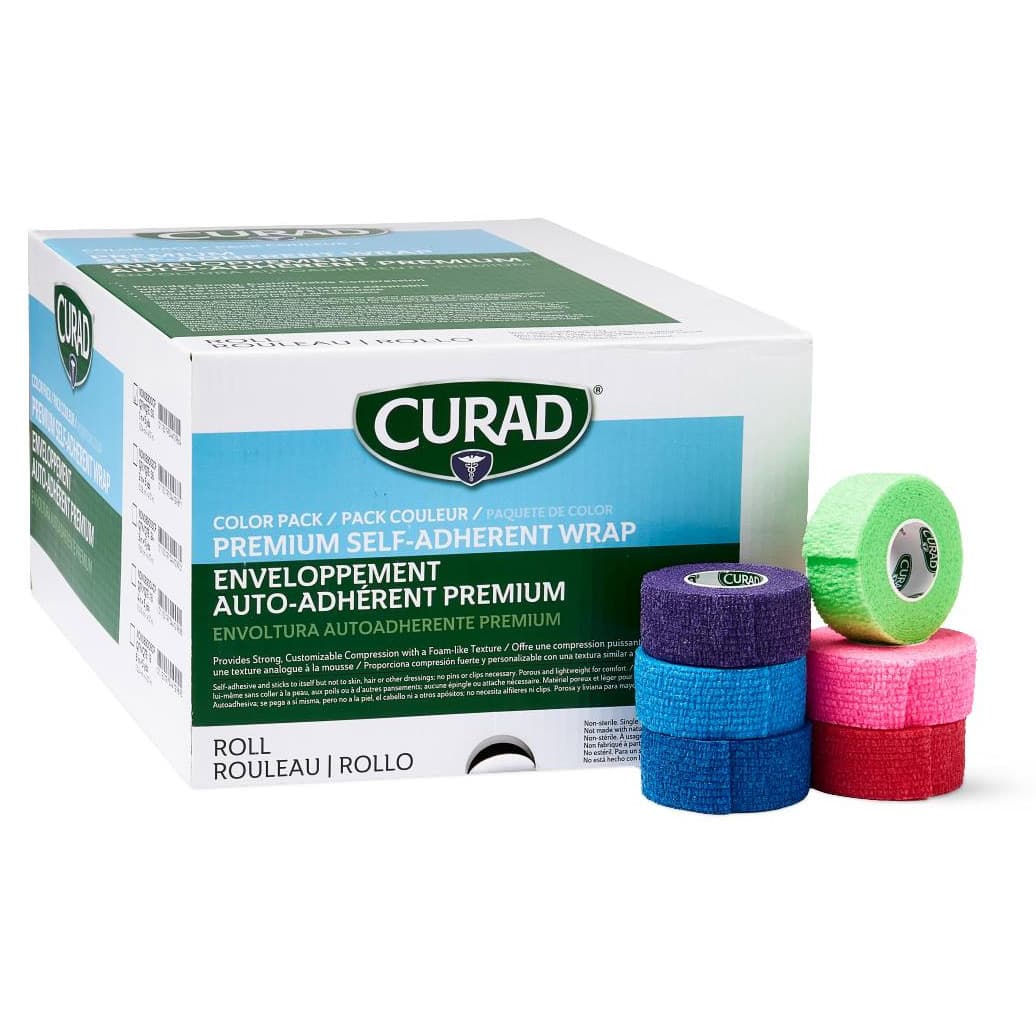 Medline CURAD CP Premium Self Adherent Wrap, Multiple Colors