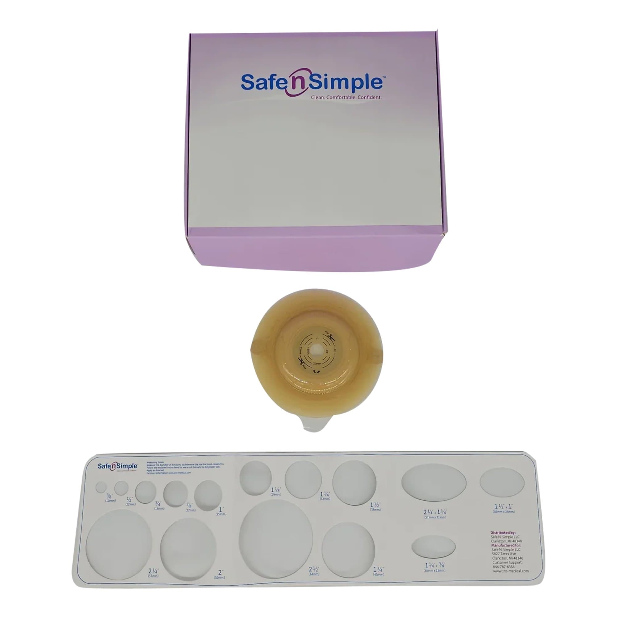 Safe N Simple 5" 2-Piece Cut-to-Fit Round Convex Wafer, 2-1/4 Inch - Case of 40 - Image 1