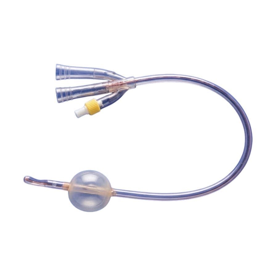 Soft Simplastic 3-Way Foley Post-Op Indwelling Catheters, 20 Fr, 16", 75 cc - Box of 10 - Image 1