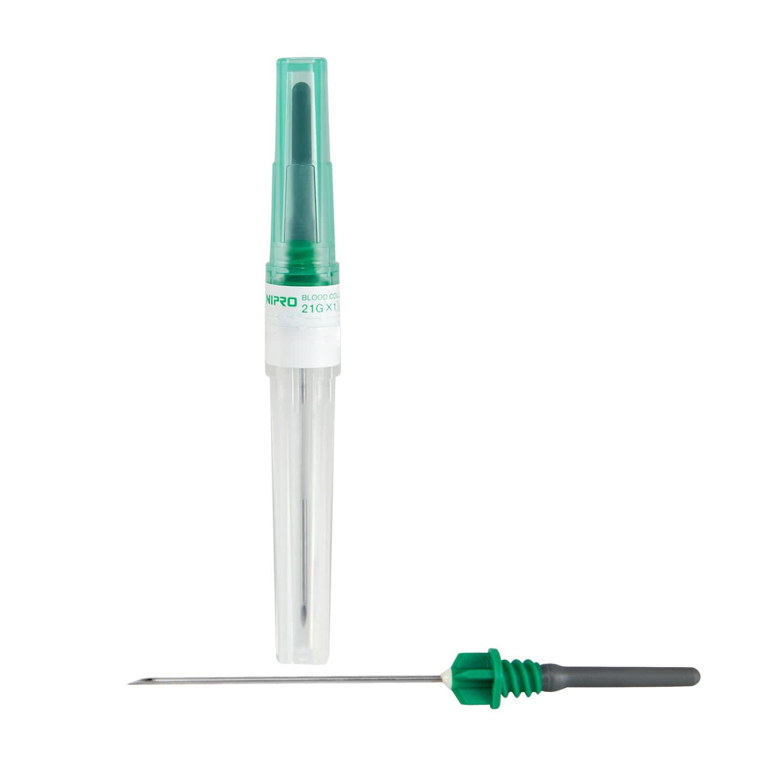 Nipro Blood Collection Needle, Green, 21 Gauge, 1-1/2 Inch - Case of 1000 - Image 1