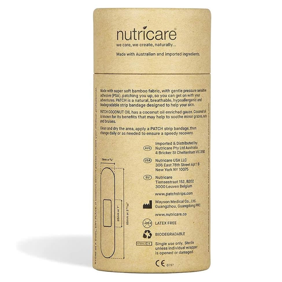Nutricare PATCH Kids Adhesive Bandages, Coconut Oil & Bamboo, 25 Count - Image 3