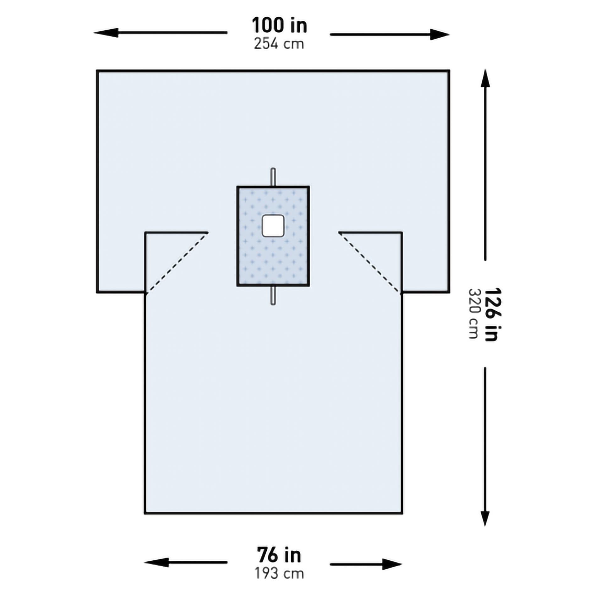 McKesson Surgical Breast Drape, 100 W x 76 W x 126 L Inch - Case of 10 - Image 1