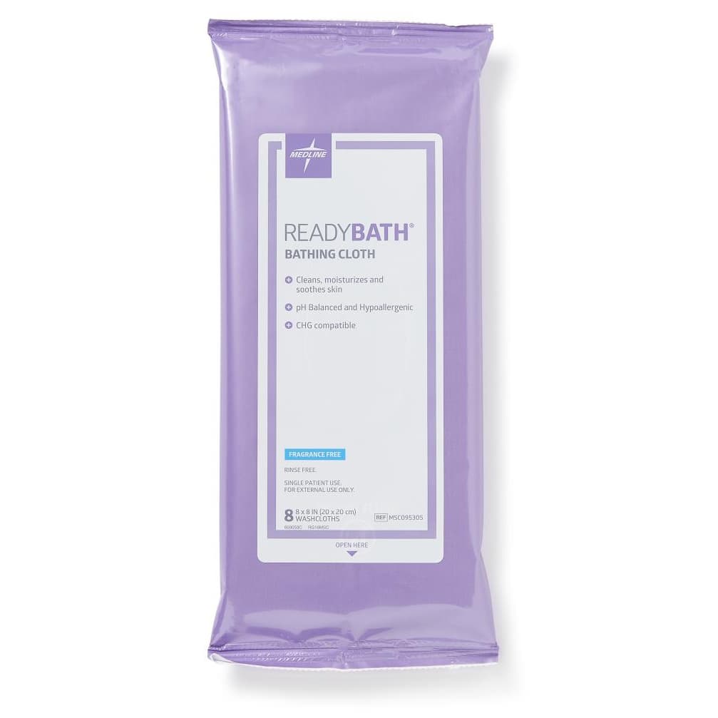 ReadyBath Rinse-Free Bath Wipe, 8 x 8 Inch - Case of 30 - Image 6