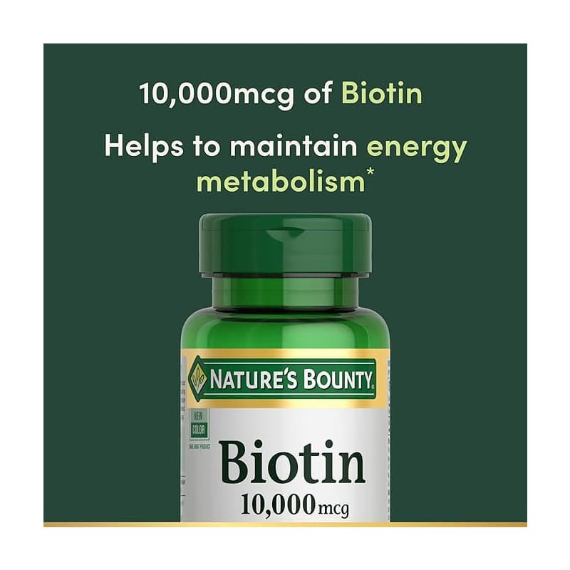 Nature's Bounty Biotin Softgels, 10,000 mcg - Bottle of 120 - Image 2