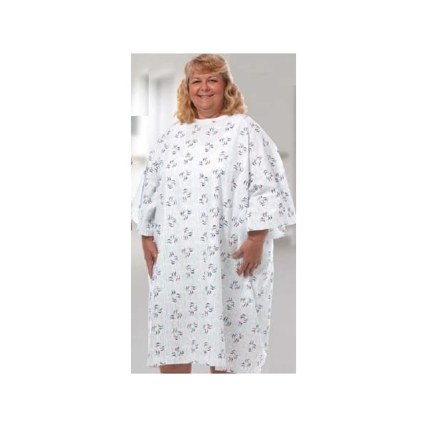 Fashion Seal Uniforms Patient Exam Gown Without Cuff, Raindrops Print, Up to 5XLarge - Image 1