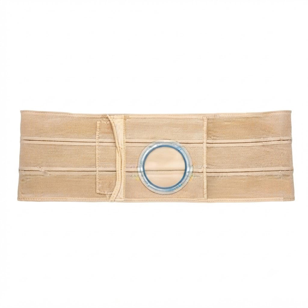Nu-Hope 6" Regular Elastic Flat Panel Ostomy Support Belt, 3", Beige - Each - Image 1
