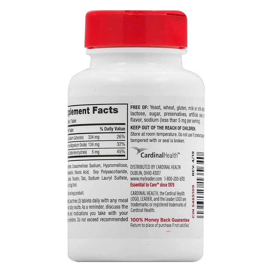 Leader Calcium Magnesium & Zinc Tablets - Bottle of 100 - Image 3