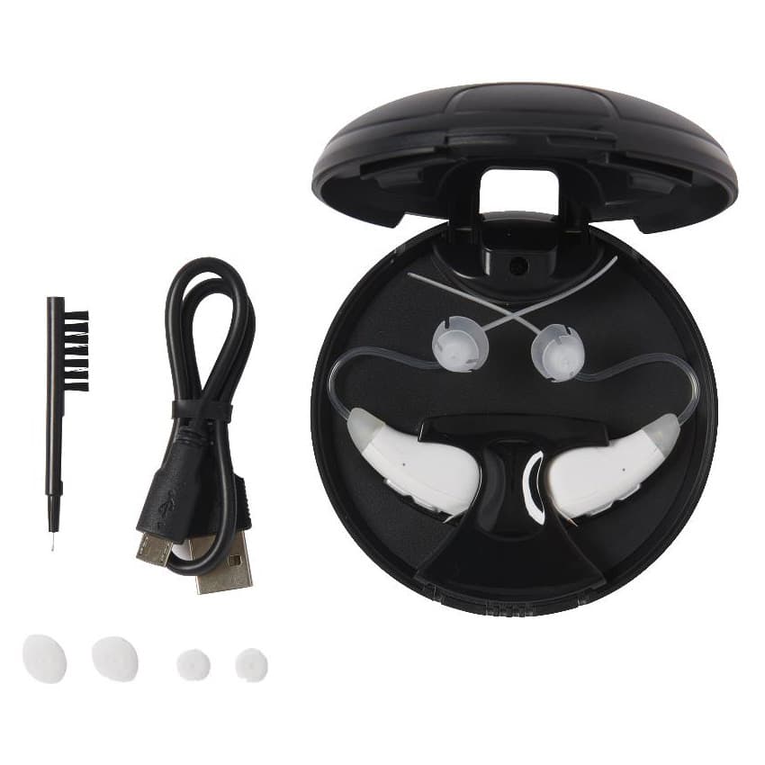 Medline Rechargeable Digital BTE Hearing Aid with Bluetooth - White - Image 2