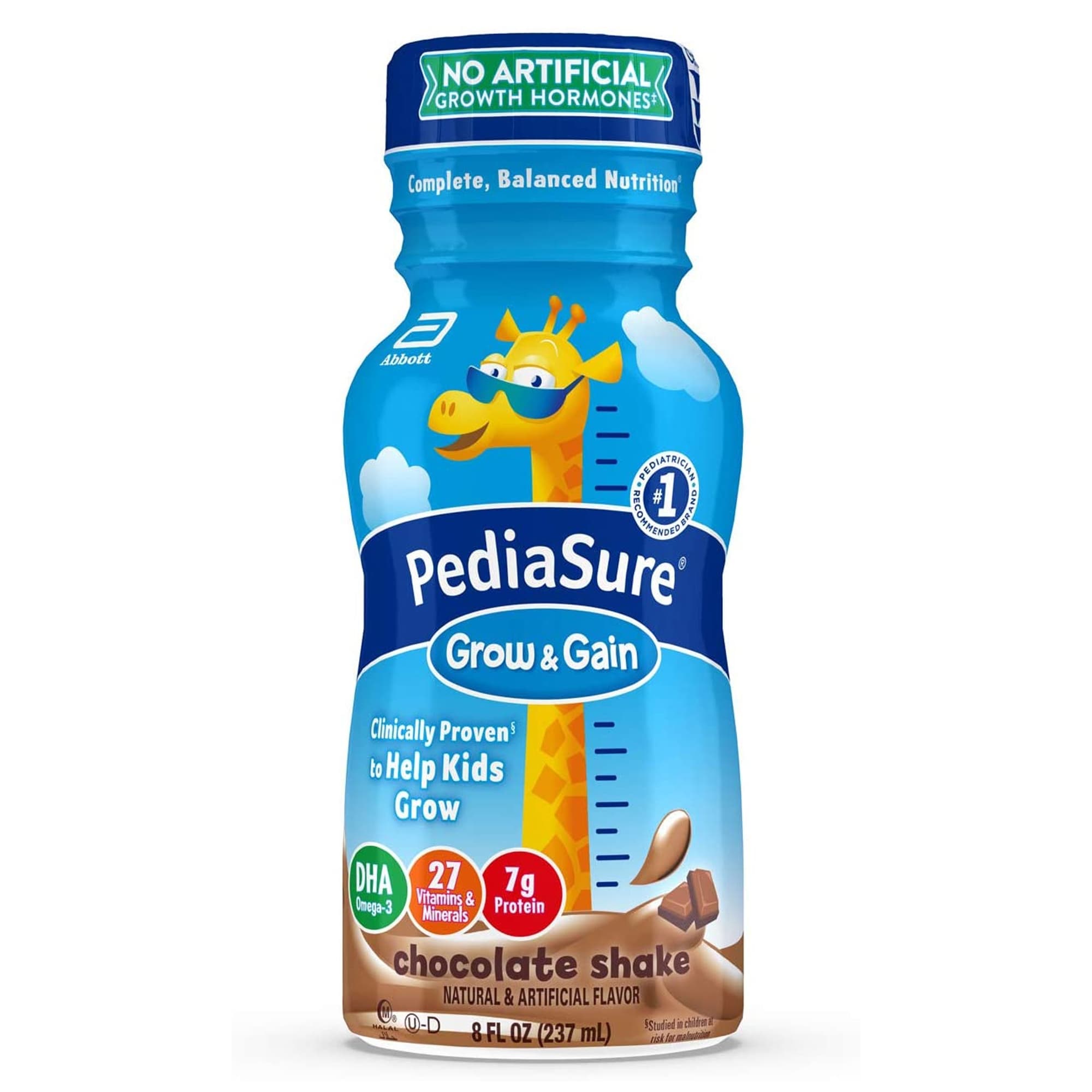 PediaSure Grow and Gain Pediatric Oral Supplement, Chocolate - Case of 24 - Image 1