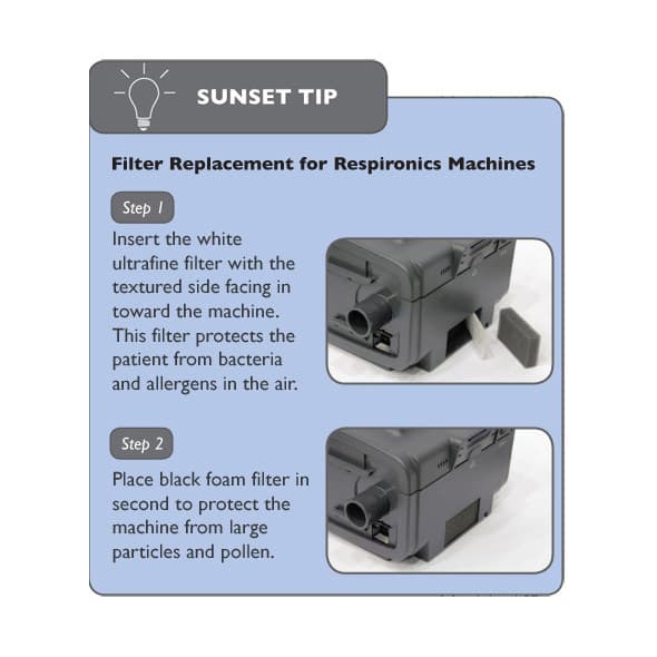 Sunset Healthcare CPAP Filter Ultrafine Disposable, 1-3/4 x 7/8 Inch - Each - Image 2