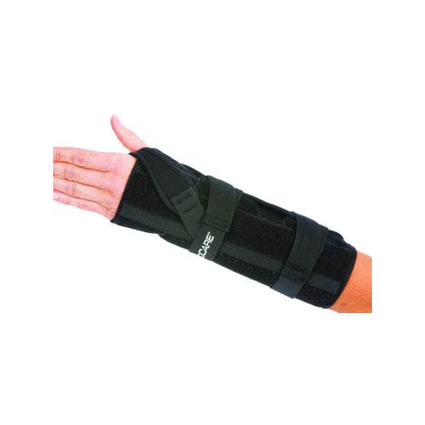 ProCare Quick-Fit Wrist-Forearm Brace Black Single-Pull Lace Closure, Hook and Loop Strap Closure, Right Hand - Each - Image 1