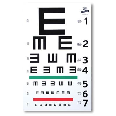 Grafco Illiterate and Tumbling E Eye Chart - Image 2