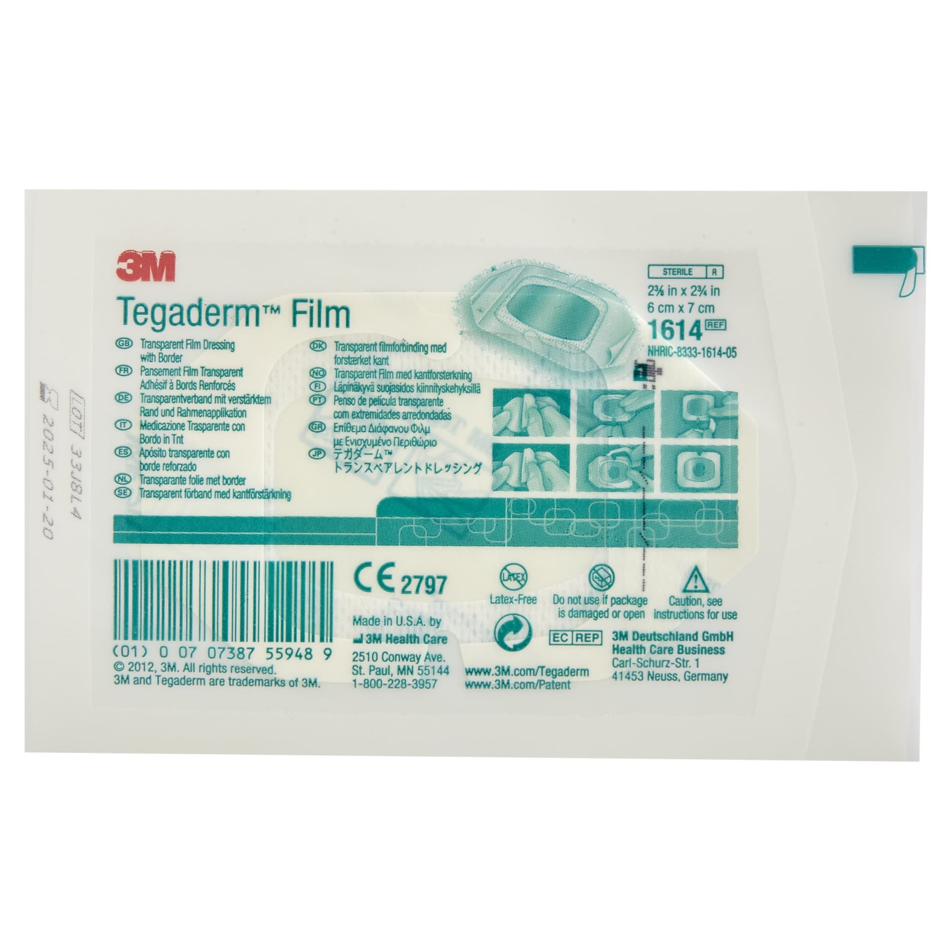 3M Tegaderm Transparent Adhesive Film Dressing with Border - Image 3