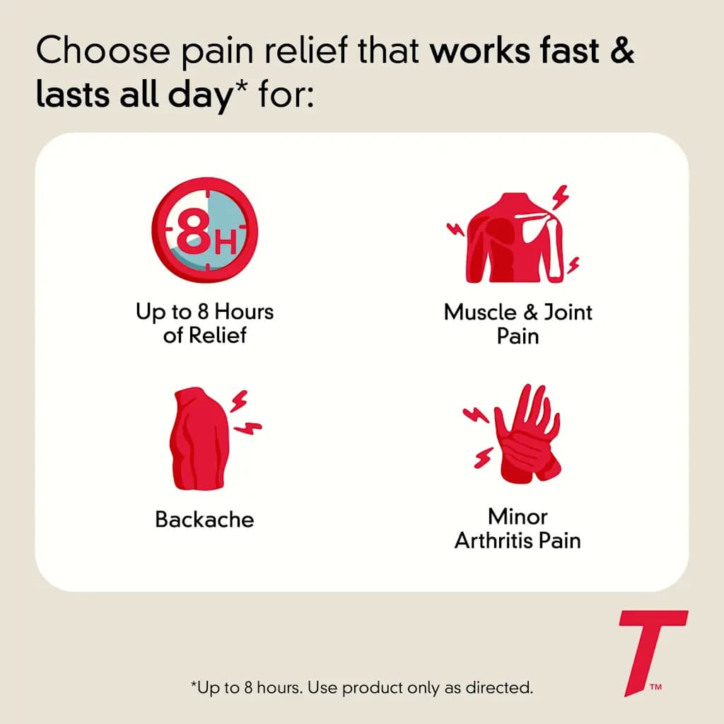 Tylenol 8 HR Muscle Aches and Pain Caplets - Pack of 100 - Image 3