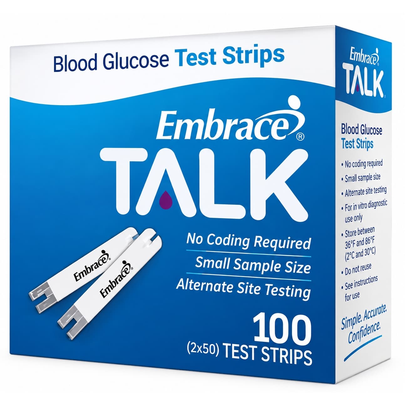 Embrace TALK Test Strips - Case of 100 - Image 1