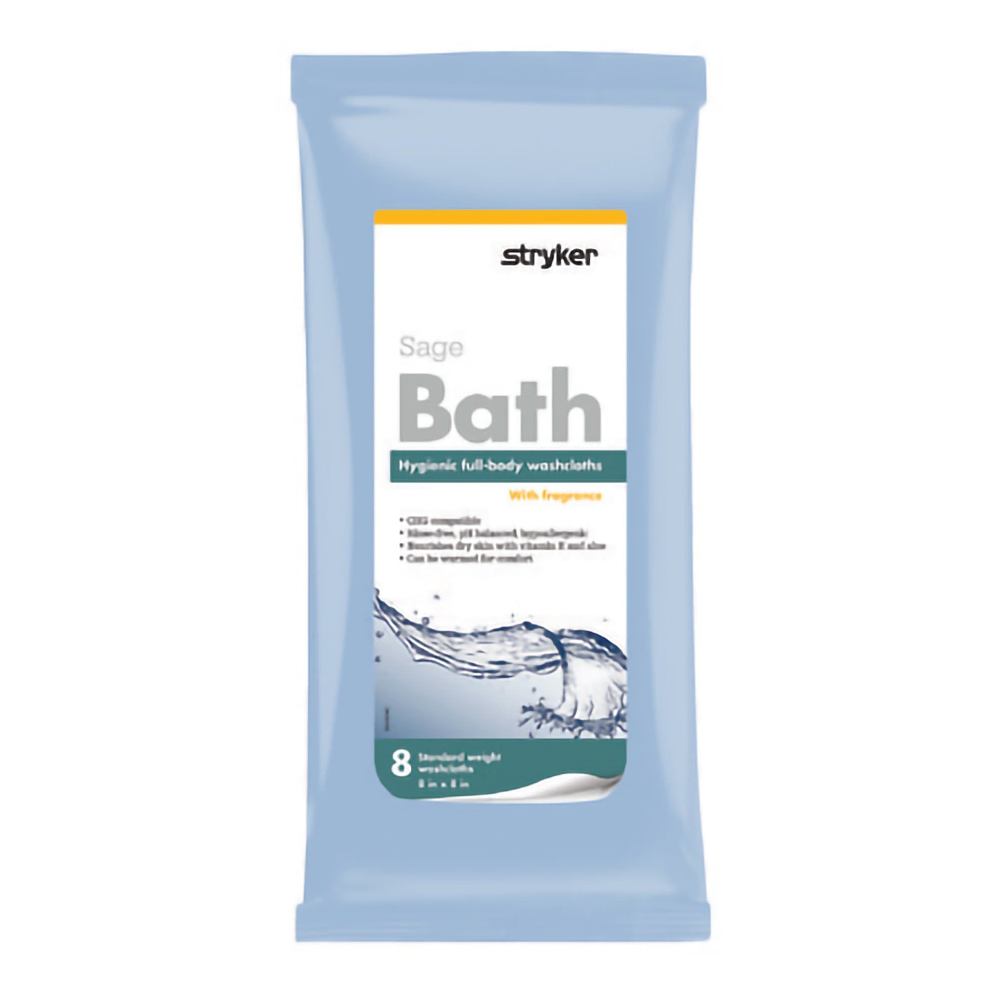 Sage Bath Rinse-Free Bath Wipe - Package of 8 - Image 1