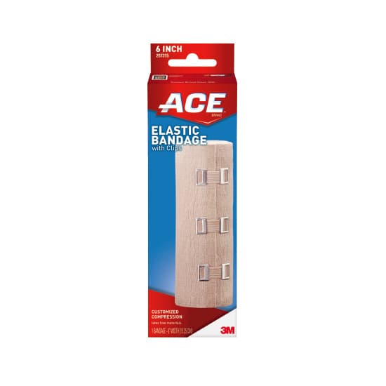 3M Ace Elastic Bandage with Metal Clips, Tan, 3 Inch - Case of 36 - Image 1