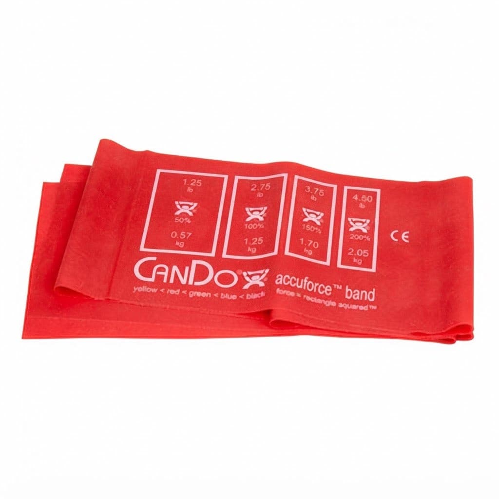 CanDo AccuForce Exercise Band, 4 Feet exerciser, Red, Light - Image 1