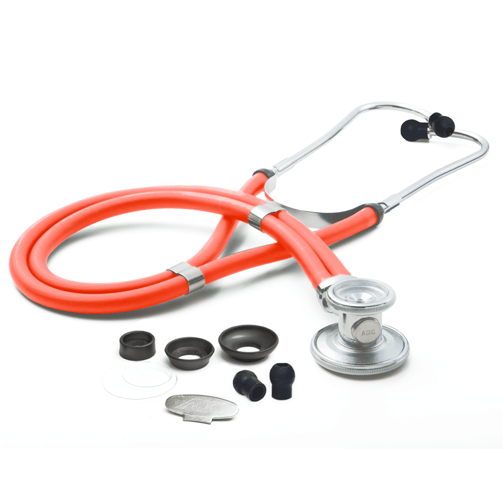 ADC Sprague-Rappaport Type Stethoscope with Accessory Pack, Neon Orange - Image 1