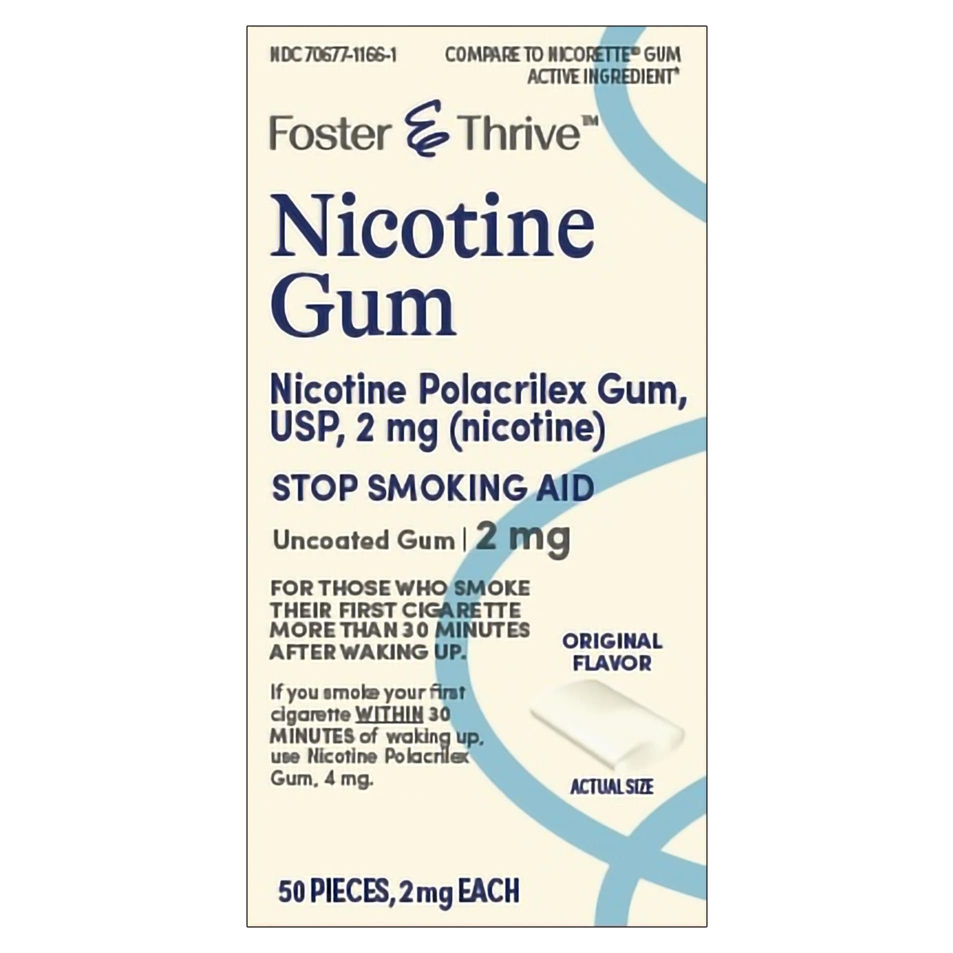 Foster & Thrive Nicotine Polacrilex Gum Stop Smoking Aid - Image 1