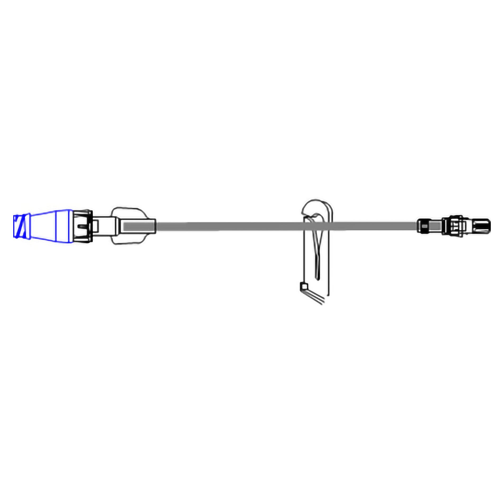 McKesson Small Bore IV Extension Set, Needle Free Port, 0.31 mL, 7-1/2 Inch - Each - Image 1