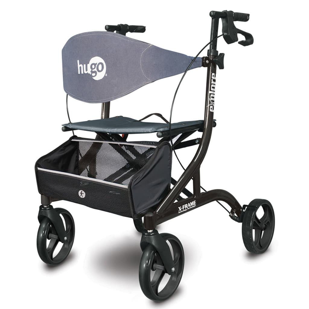 Drive Hugo eXplore Side-Fold Rolling walker with a Seat - Each - Image 1