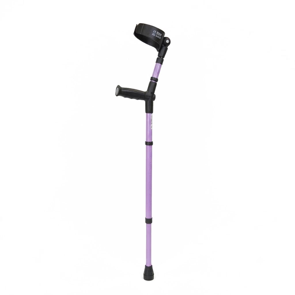 Walk Easy Adult forearm crutches, adjustable 4" full cuff (Pair) - Lavender - Image 1