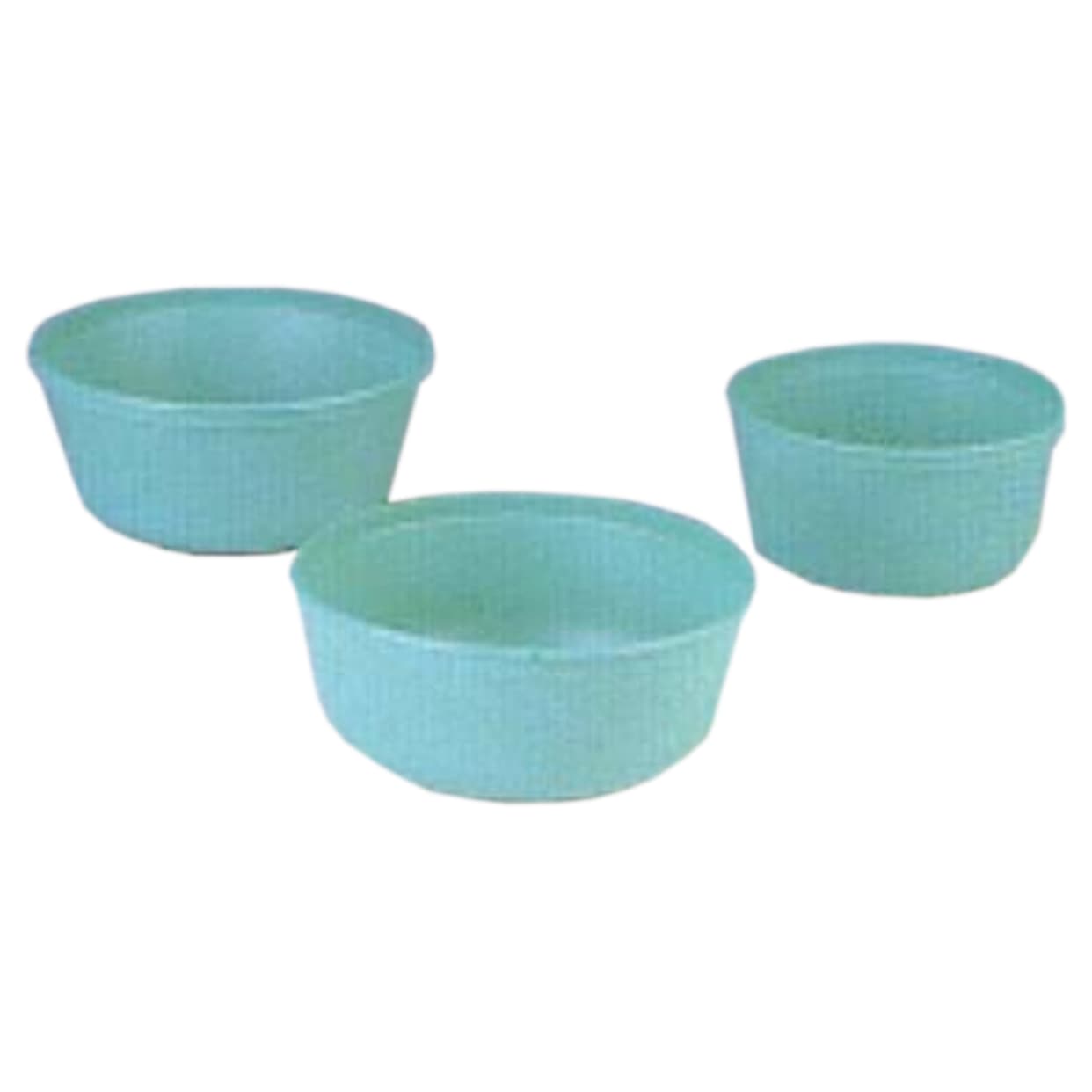 Medegen Basin Graduated Round Disposable, Turquoise, 32 oz. - Case of 100 - Image 1