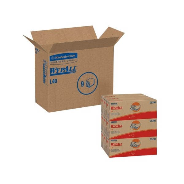 WypAll L40 Task Wipe POP-UP Box, 9-4/5 x 16-2/5 Inch - Box of 100 - Image 1