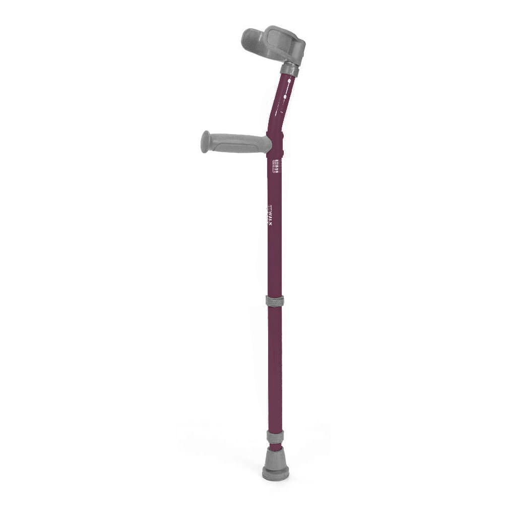 Walk Easy youth forearm crutches with half cuff (Pair) - Blackberry - Image 1