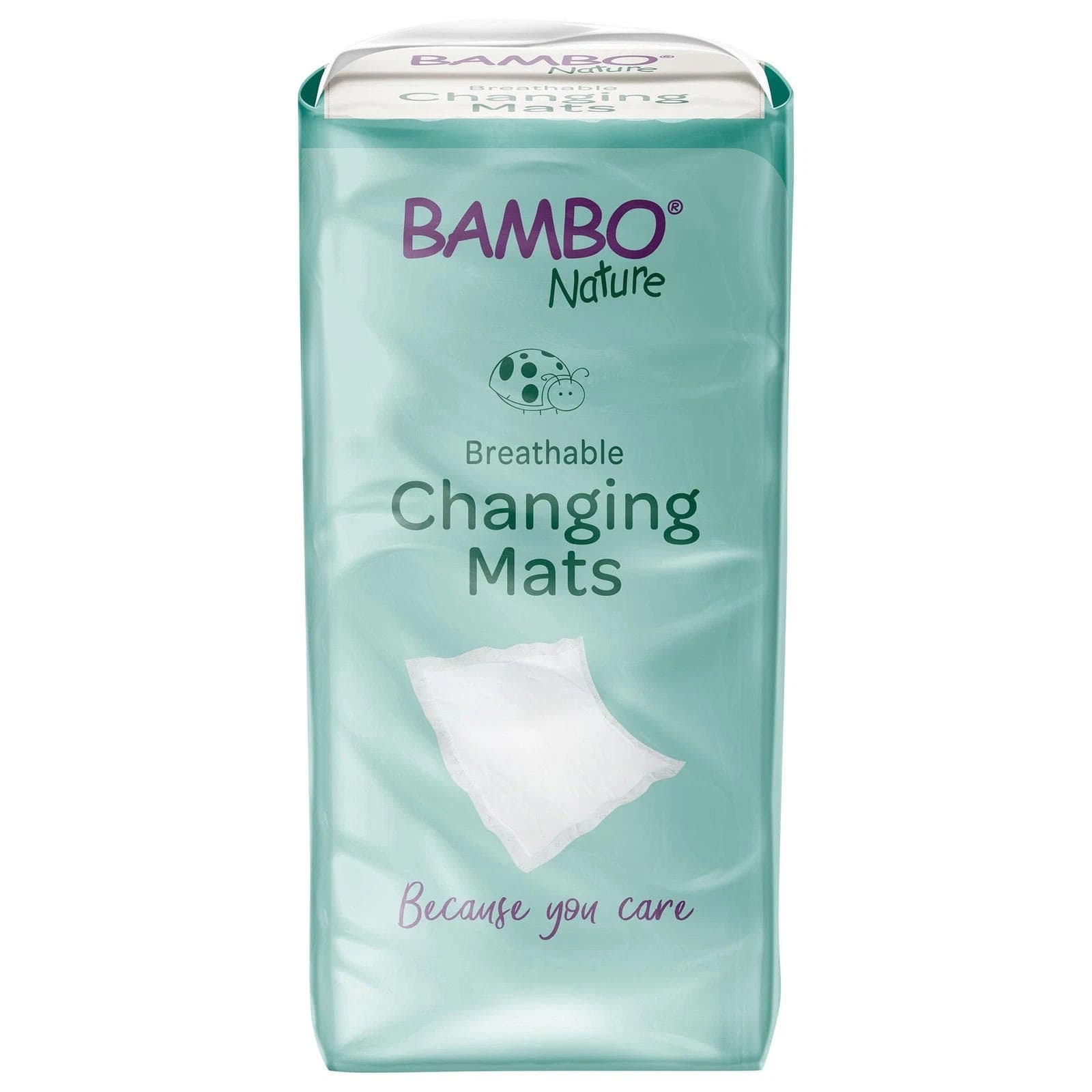 Bambo Nature Disposable Changing Mat, Light Absorbency, 23.6 x 23.6 Inch - Case of 80 - Image 1