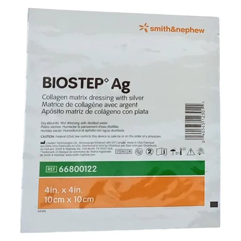 Biostep AG Collagen Matrix Dressing with Silver, 4 x 4 Inch - Each - Image 1