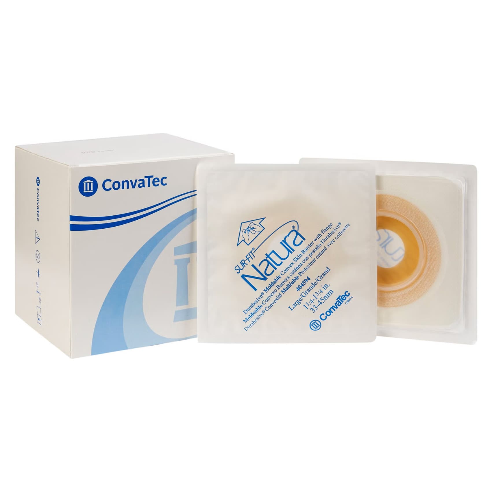 SUR-FIT Natura Moldable Technology Skin Barrier, 1-1/4 - 1-3/4 Inch Convex - Box of 10 - Image 1