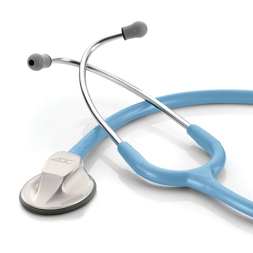 ADC Adscope Platinum Clinician Stethoscope, Metallic Ceil Blue - Image 1