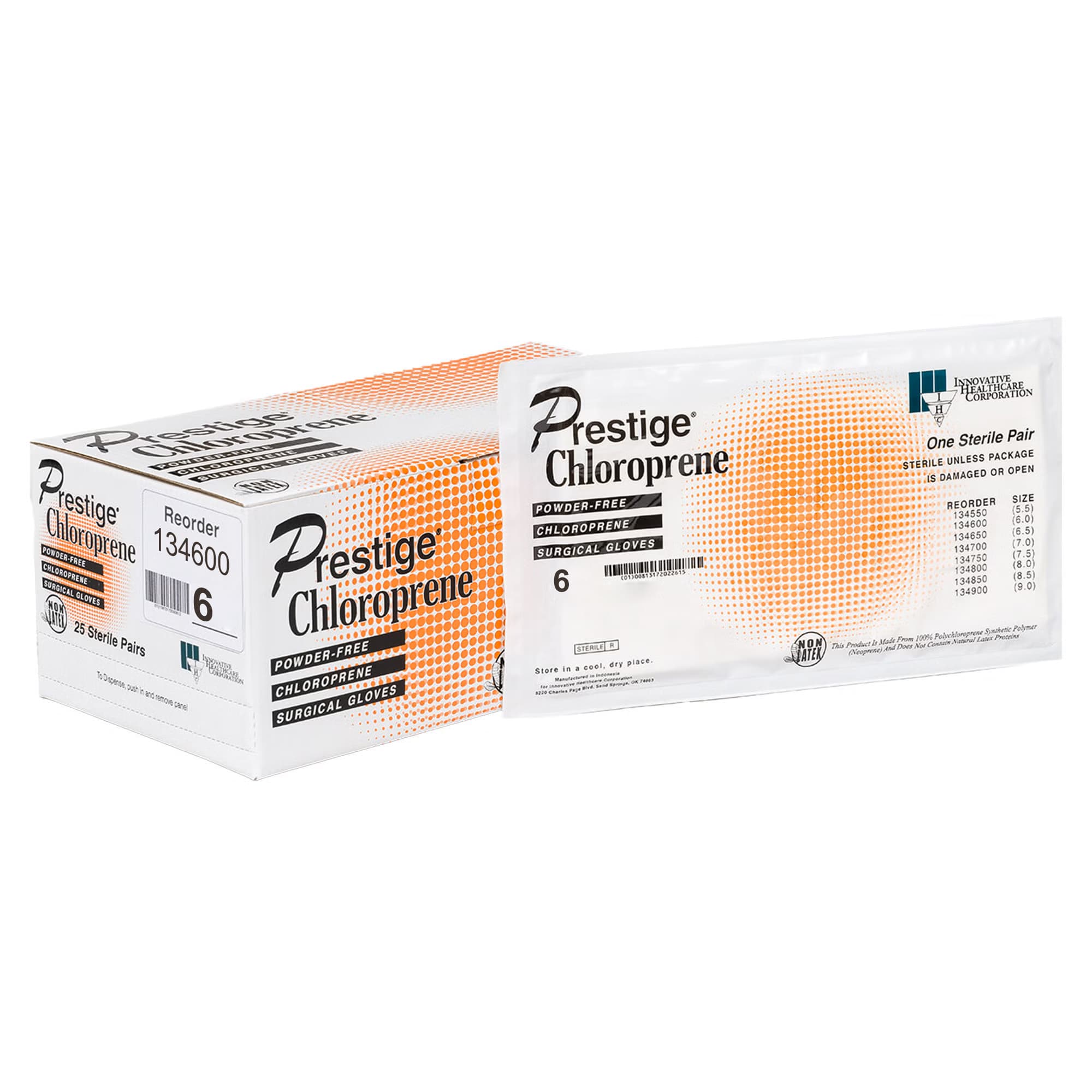 DermAssist Prestige Surgical Glove Ivory Neutral Beaded Cuff Standard, Size 6 - Box of 25 - Image 1