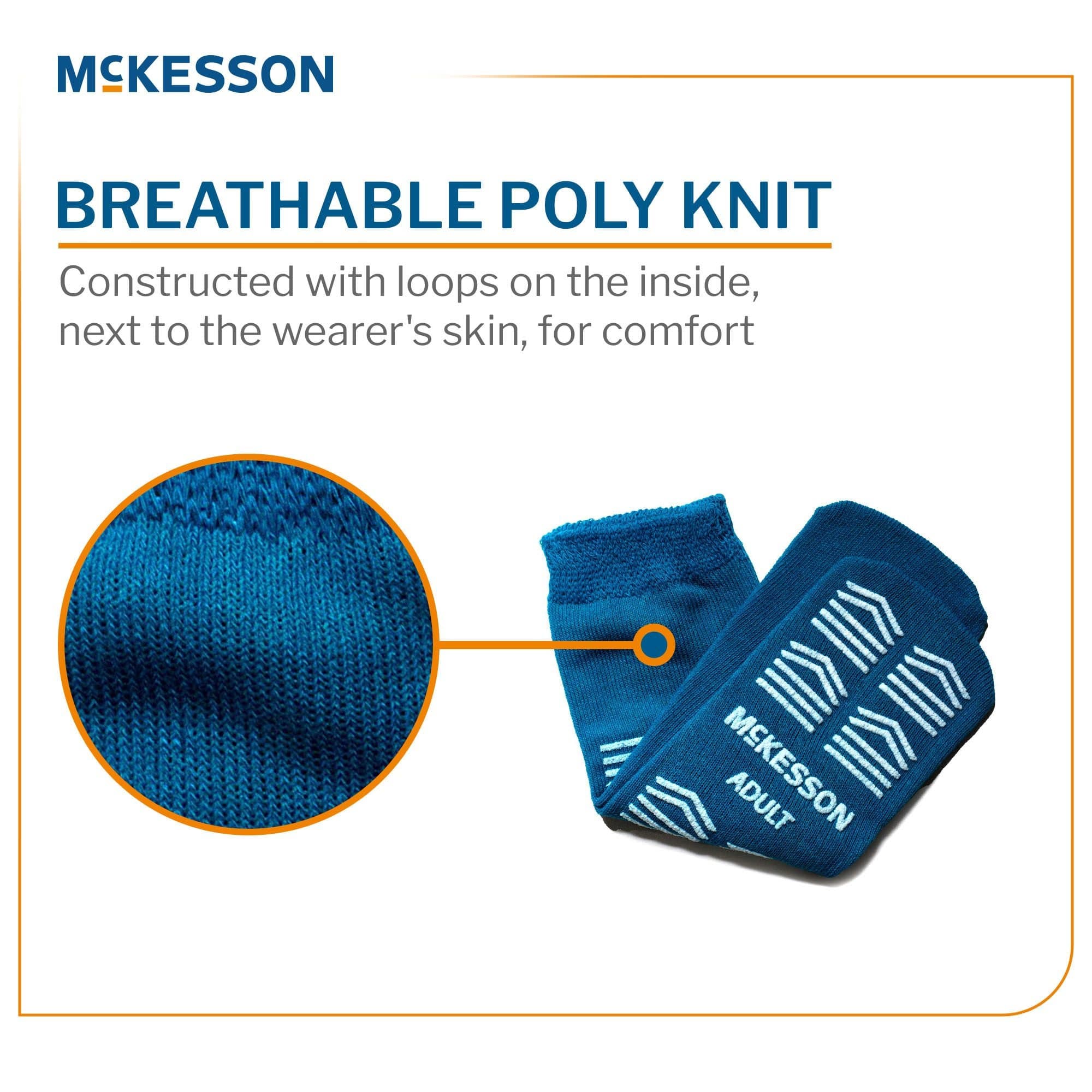 McKesson Unisex Adult Single Tread Slipper Socks - Image 2