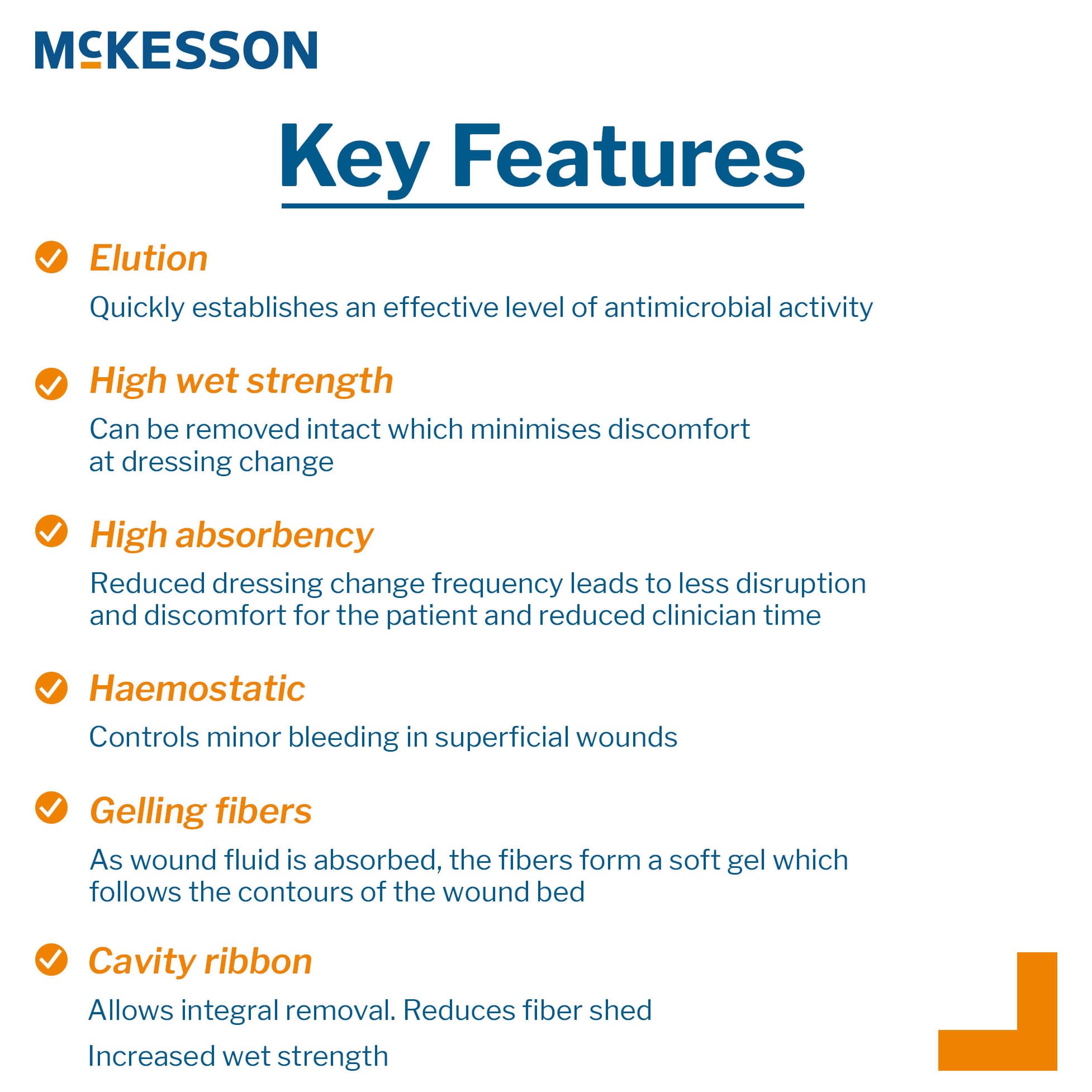 McKesson Silver Alginate Dressing White 2 x 2 Inch 5% Silver Square - Image 5