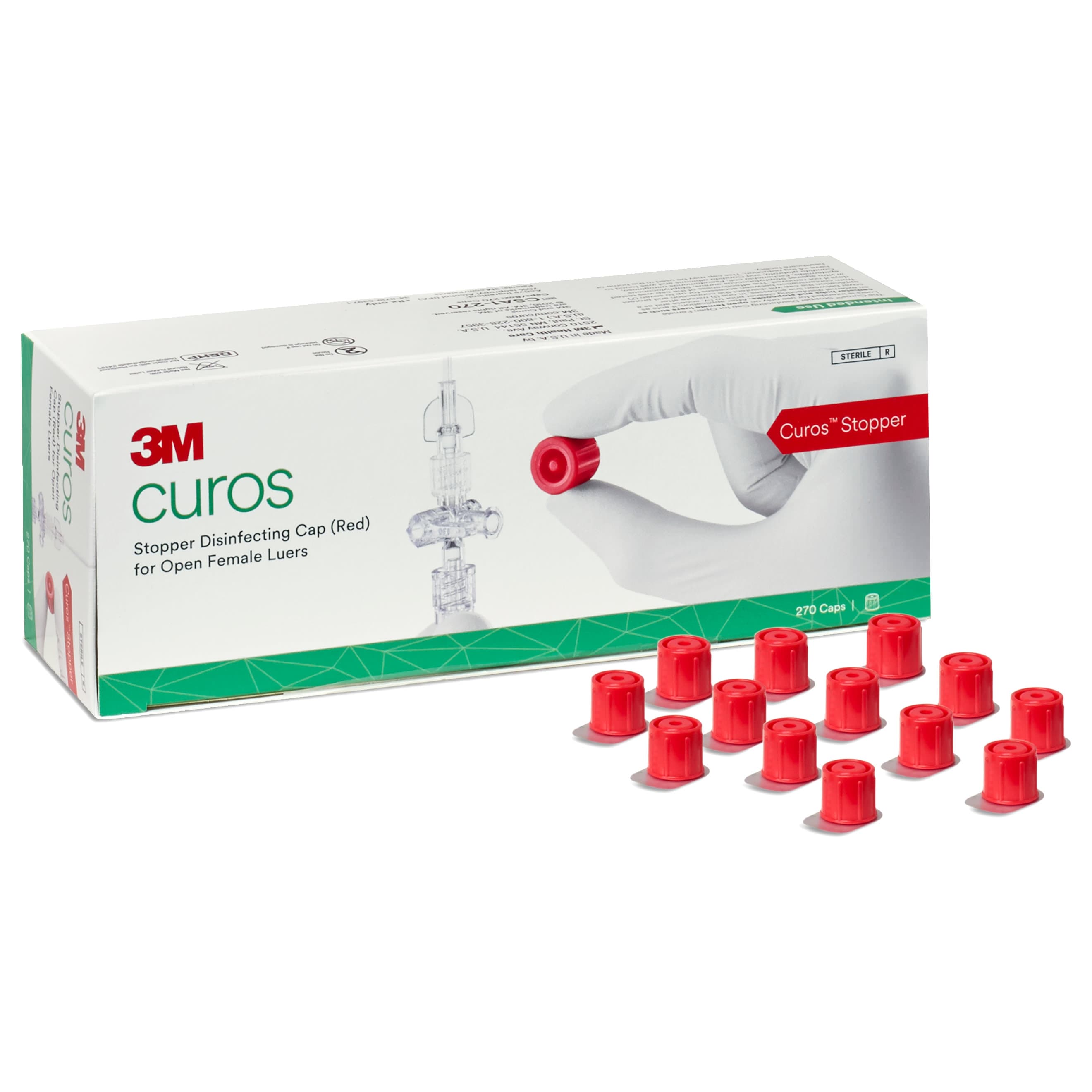 3M Curos Stopper Disinfecting Cap for Open Female Luers