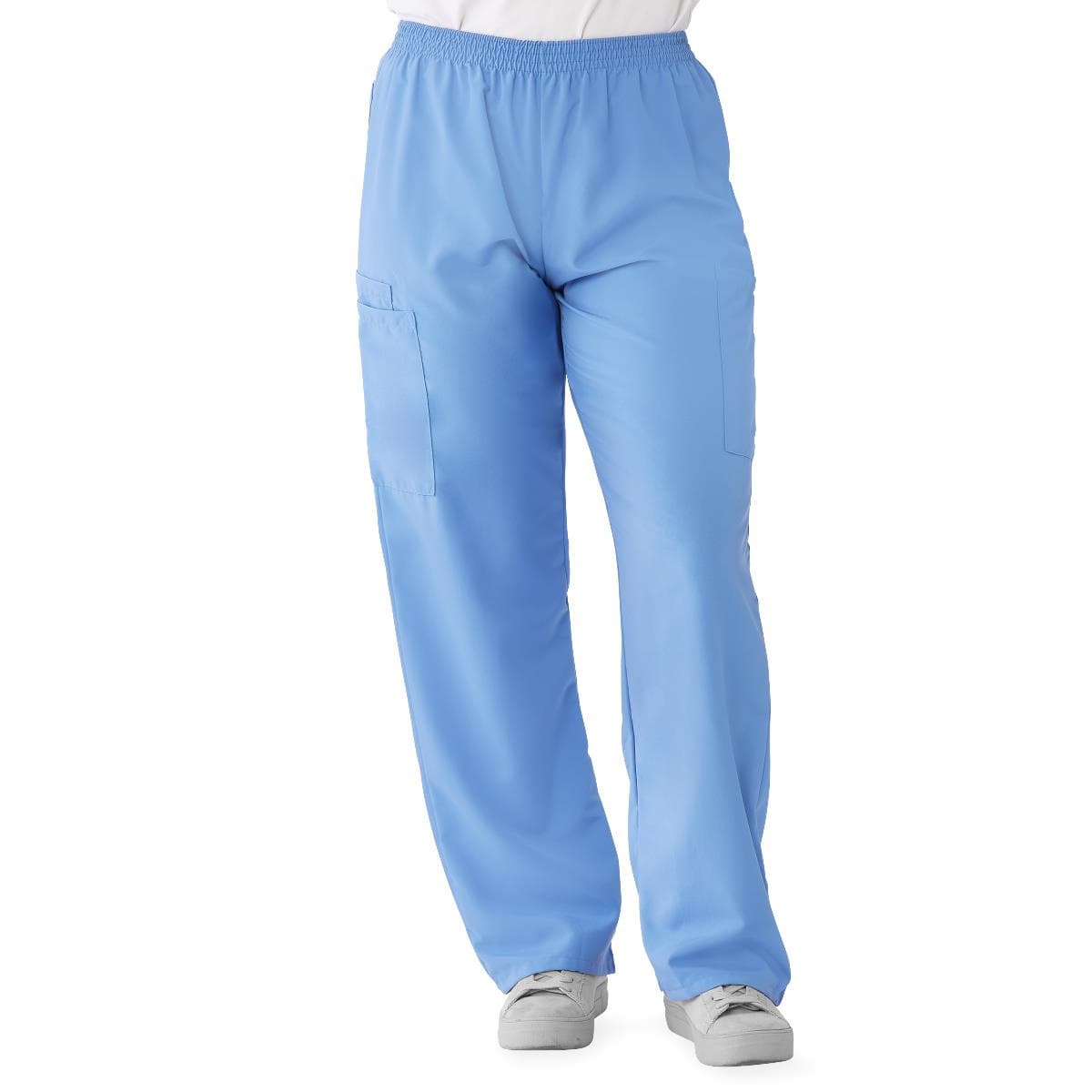 Medline Performax Unisex Elastic Waist Scrub Pants, Ceil Blue, Medium - Each - Image 1
