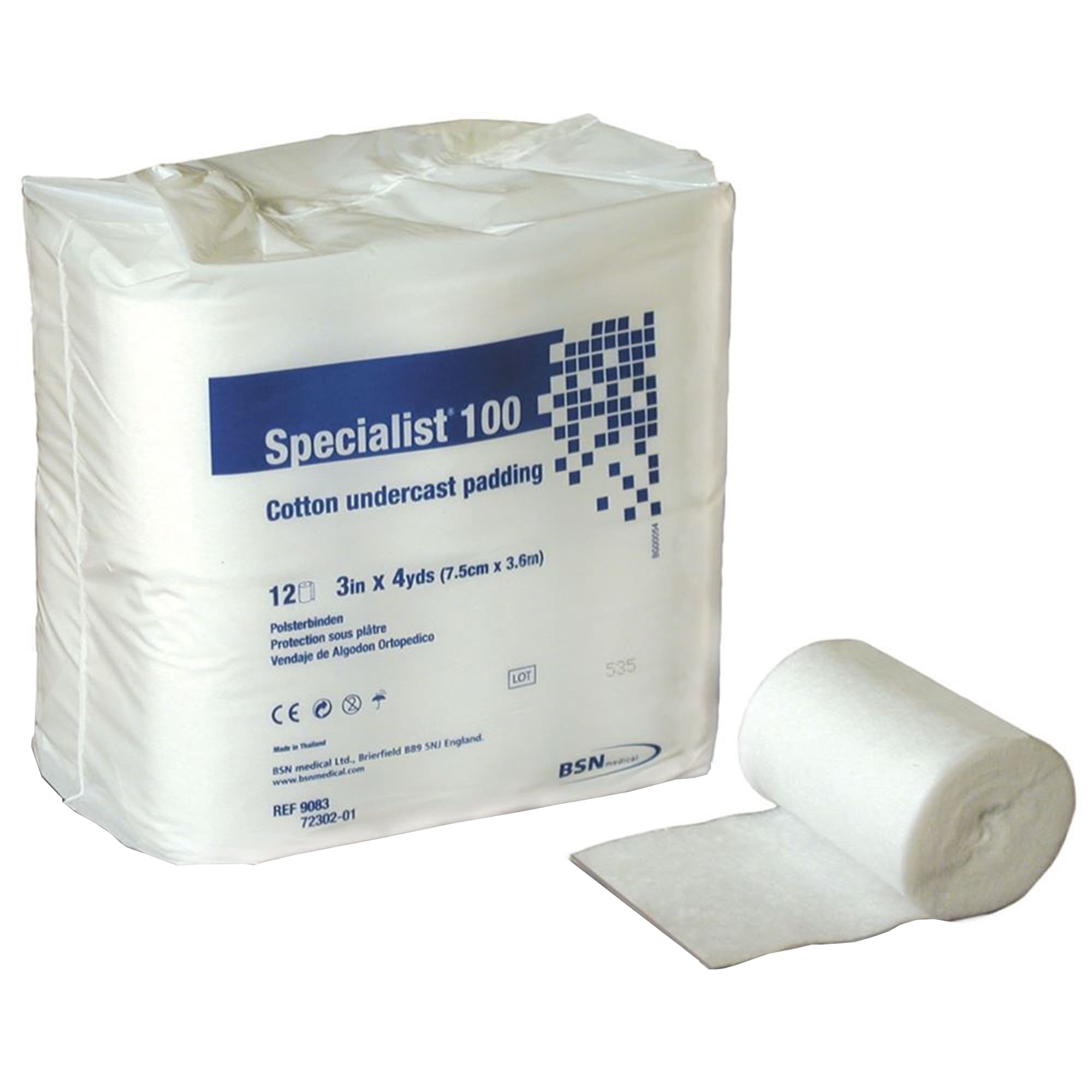 Specialist 100 Cotton Cast Padding, 3 Inch x 4 Yard - Case of 72 - Image 1