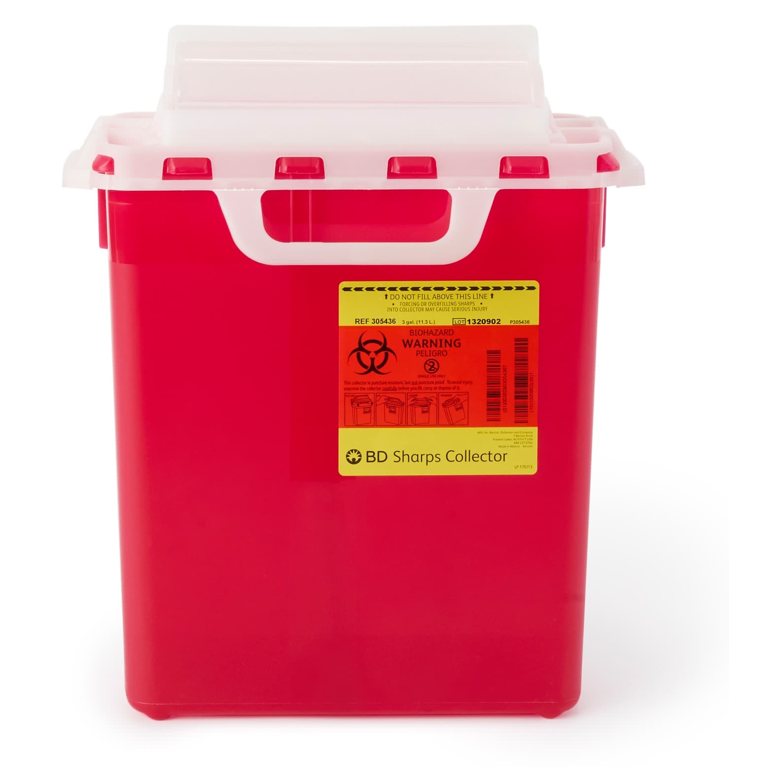 BD Counterbalanced Door Patient Room Collector, 3 Gallon